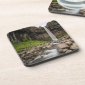 Waterfalls | Svartifoss Waterfall, South Iceland Getränkeuntersetzer (Linke Seite)