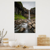 Waterfalls | Svartifoss Waterfall, South Iceland Poster (Küche)