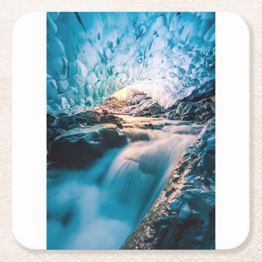 Waterfalls | Vatnajokull Glacier, Eastern Iceland Rechteckiger Pappuntersetzer (Vorderseite)