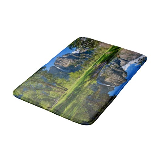 Waterfalls | Yosemite Falls, California Badematte (Schrägansicht)