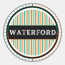 Waterford City Pride Emblem – Irish Identity Runder Aufkleber
