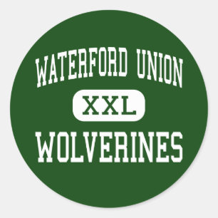 Waterford-Gewerkschaft - Wolverines - hoch - Runder Aufkleber