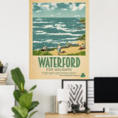 Waterford Ireland, Retro Irish Travel Advert Poster (Heimbüro)