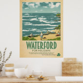 Waterford Ireland, Retro Irish Travel Advert Poster (Küche)