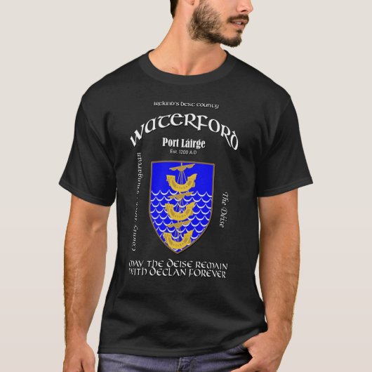 Waterford Ireland Wappen T - Shirt (Vorderseite)
