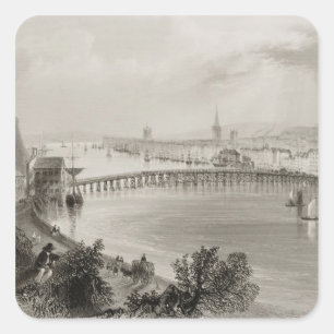 Waterford, Irland, 'von der Landschaft und Quadratischer Aufkleber