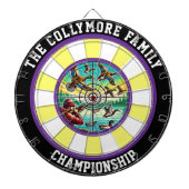 Waterfowl Flight Rustikale Mauer Kunst Dartscheibe (vorne)