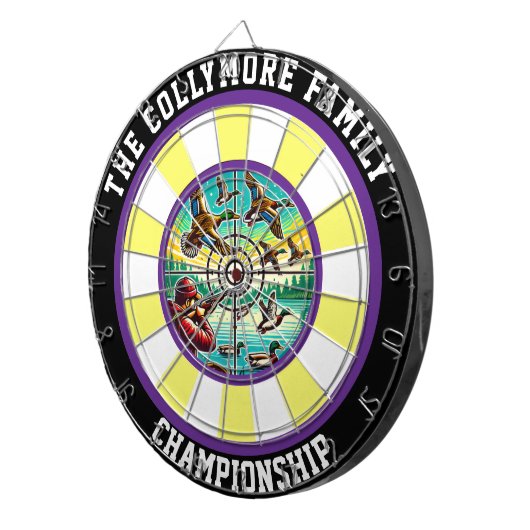 Waterfowl Flight Rustikale Mauer Kunst Dartscheibe (Vorderseite rechts)