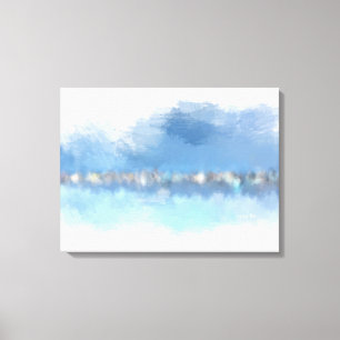 "Waterfront" 24" x 18" abstrakte moderne Kunst Leinwanddruck