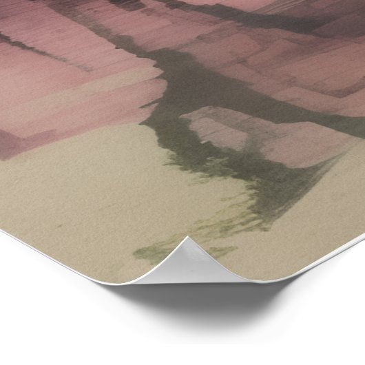 Waterfront Castle Landscape Poster (Ecke)