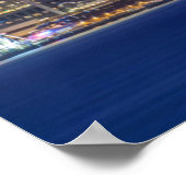 Waterfront und Downtown Skyline bei Twilight Poster (Ecke)