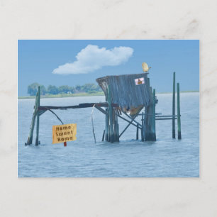 Waterfront Zuhause Funny Postcard Postkarte