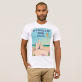 Watergate Bay devon Sandcastle-Urlaubsposter T-Shirt (Vorne ganz)