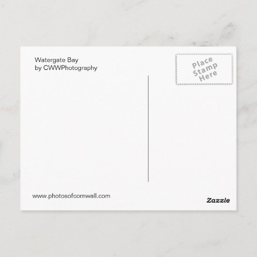 Watergate Bay Postkarte (Rückseite)