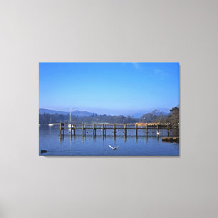 Waterhead Ambleside England Postcard Cushion Poste Leinwanddruck