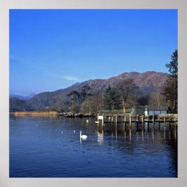 Waterhead Ambleside England Postkartenkissen Poster