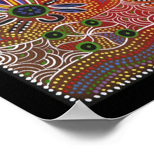 Waterhole Dreaming Dot Art Poster (Ecke)