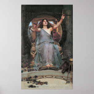 Waterhouse - Circe bietet Odysseus den Becher an Poster