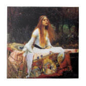 Waterhouse die Dame von Shalott Fliese (Vorderseite)