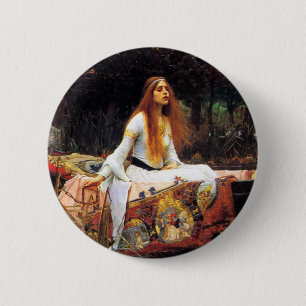Waterhouse die Dame von Shalott Knopf Button