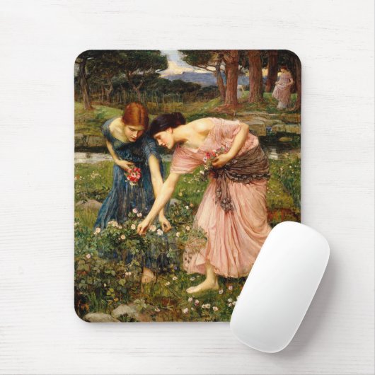 Waterhouse Gather Ye Rosebuds Mouse Pad Mousepad (Mit Mouse)