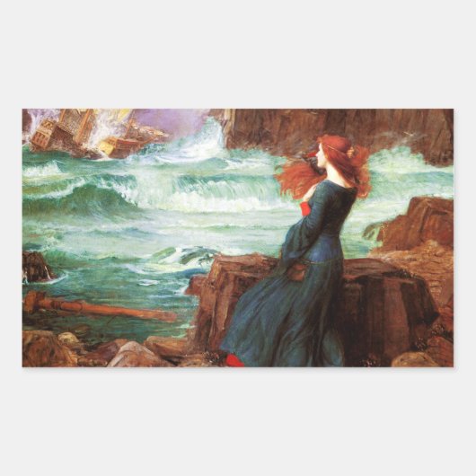Waterhouse Miranda die Sturm-Aufkleber Rechteckiger Aufkleber (Vorderseite)