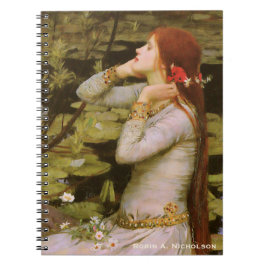 Waterhouse Ophelia personalisiert Notizblock