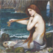 Waterhouse Pre Raphaelite Mernaid Aufkleber (Vorderseite)