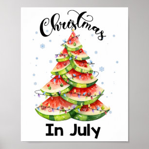 Waterlemon-Weihnachtsbaum Weihnachten im Juli Somm Poster