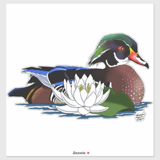 Waterlilie Aufkleber (Blatt)