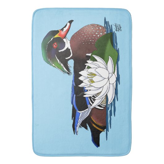 Waterlilie Badematte (Vorderseite Vertikal)