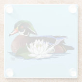 Waterlilie Glasuntersetzer (Rückseite)