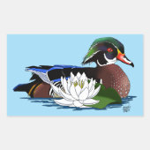 Waterlilie Rechteckiger Aufkleber (Vorderseite)