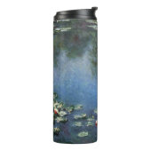 Waterlilies by Claude Monet, Vintage Flowers Thermosbecher (Nach links gedreht)