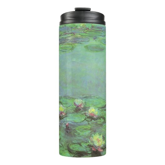 Waterlilies by Claude Monet, Vintage Impressionism Thermosbecher (Vorderseite)