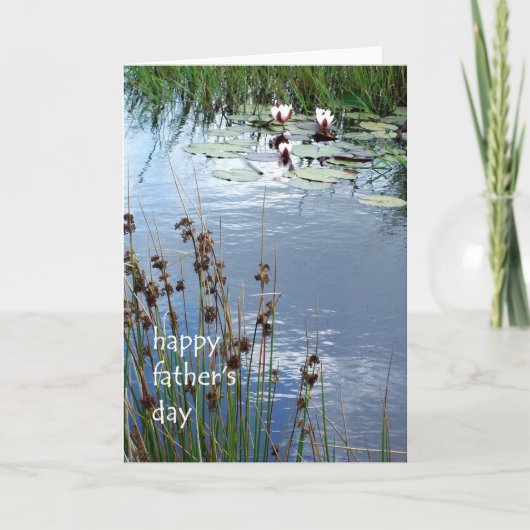 Waterlilies Father's Day Card Karte (Vorderseite)