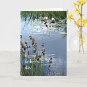 Waterlilies Father's Day Card Karte (Gelbe Blume)