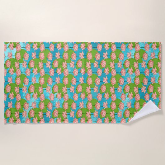 Waterlilies Strandtuch (Vorderseite)