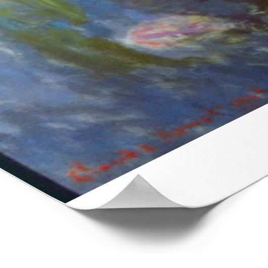 Waterlillies von Claude Monet Poster (Ecke)