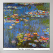 Waterlillies von Claude Monet Poster (Vorne)