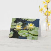 Waterlily Blank Note Card Karte (Gelbe Blume)