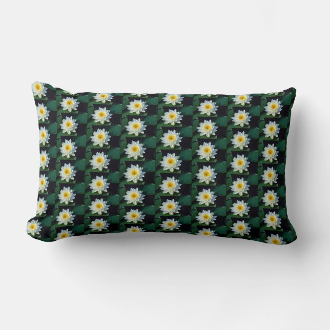 Waterlily Throw Pillow Lendenkissen (Vorderseite)