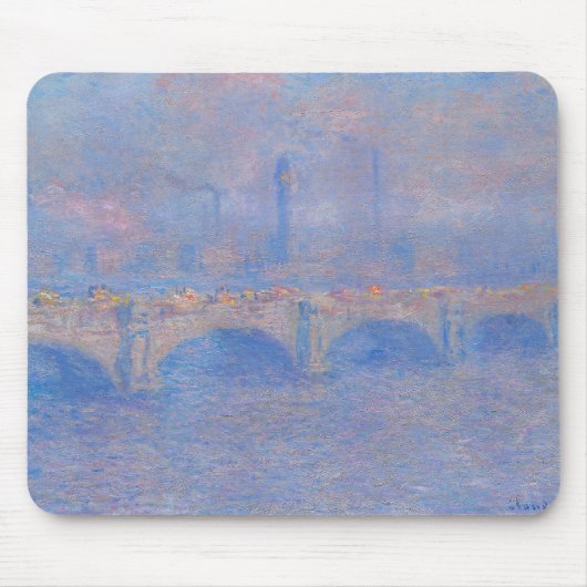 Waterloo Bridge, Effect of Mist by Claude Monet Mousepad (Vorne)
