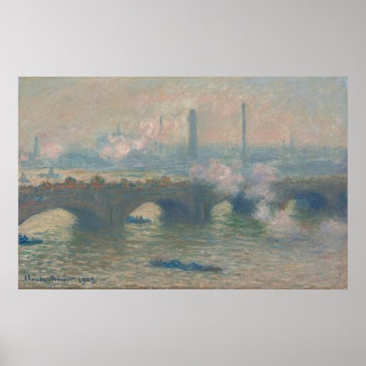 Waterloo Bridge, Grau Day - Claude Monet Kunstvoll Poster (Vorne)