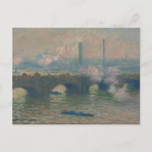 Waterloo Bridge, Gray Day, 1903 (Öl auf Leinwand) Postkarte (Vorderseite)