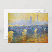 Waterloo Bridge, Gray Weather, 1900 Claude Monet Postkarte (Vorne/Hinten)