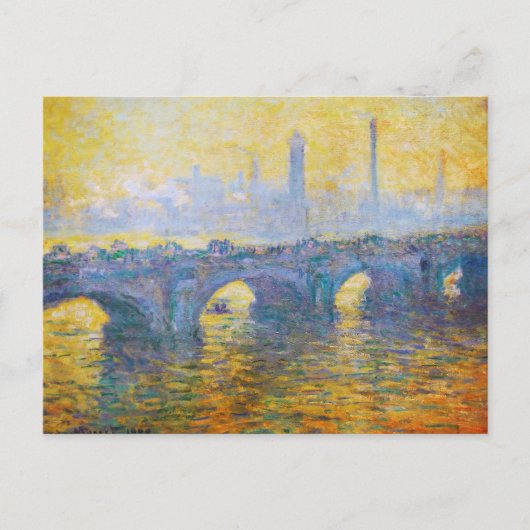 Waterloo Bridge, Gray Weather, 1900 Claude Monet Postkarte (Vorderseite)