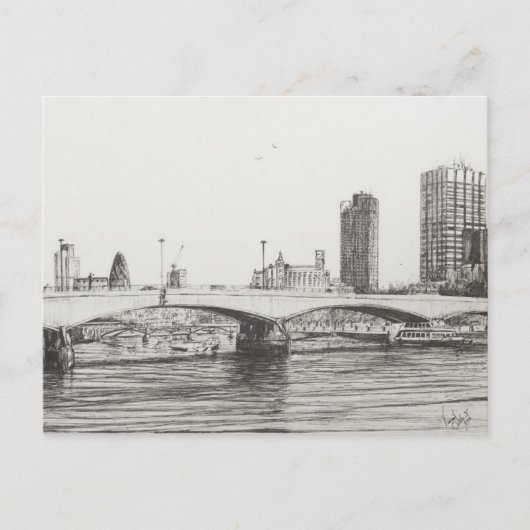 Waterloo Bridge London. 31/10/2006 Postkarte (Vorderseite)