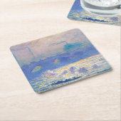 Waterloo Bridge (London), Monet Rechteckiger Pappuntersetzer (angewinkelt)