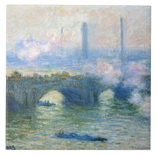 Waterloo Bridge, London, von Claude Monet Fliese